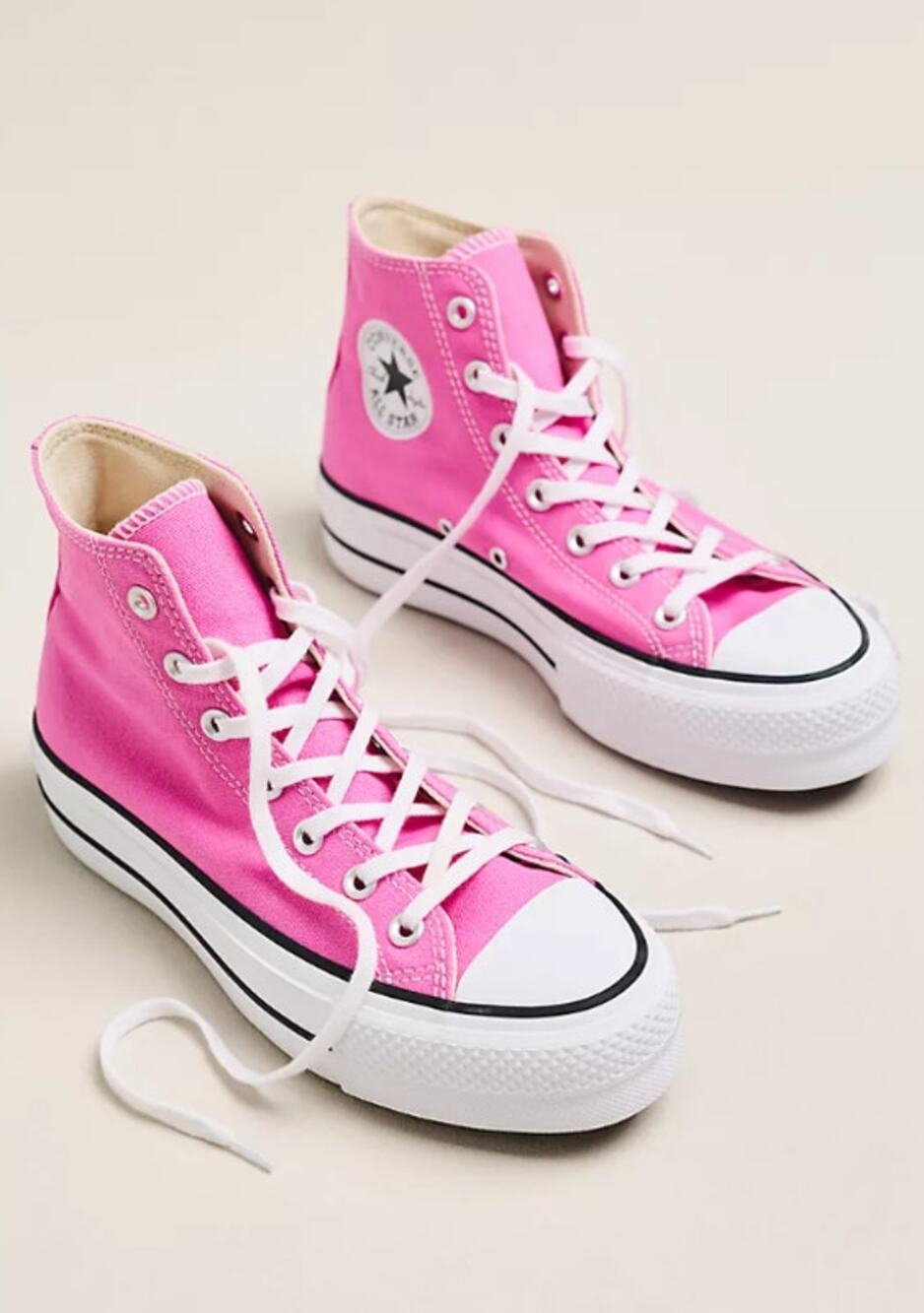Converse Chuck Taylor All Star Lift Sneakers Pink Platform Canvas Women's 8